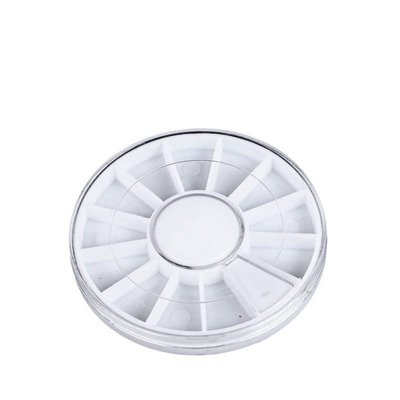 Disco de ciruela para joyería de manicura caja de herramientas de almacenamiento de plástico transparente sequinilla polvo de joyería caja de embalaje 7