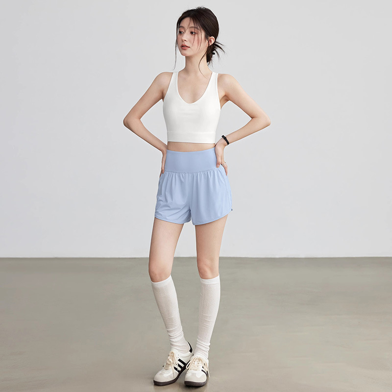 夏ピラティススポーツショーツ女性の露出防止痩身 3 点ランニングジムパンツ 2025 新しいヨガパンツ|undefined