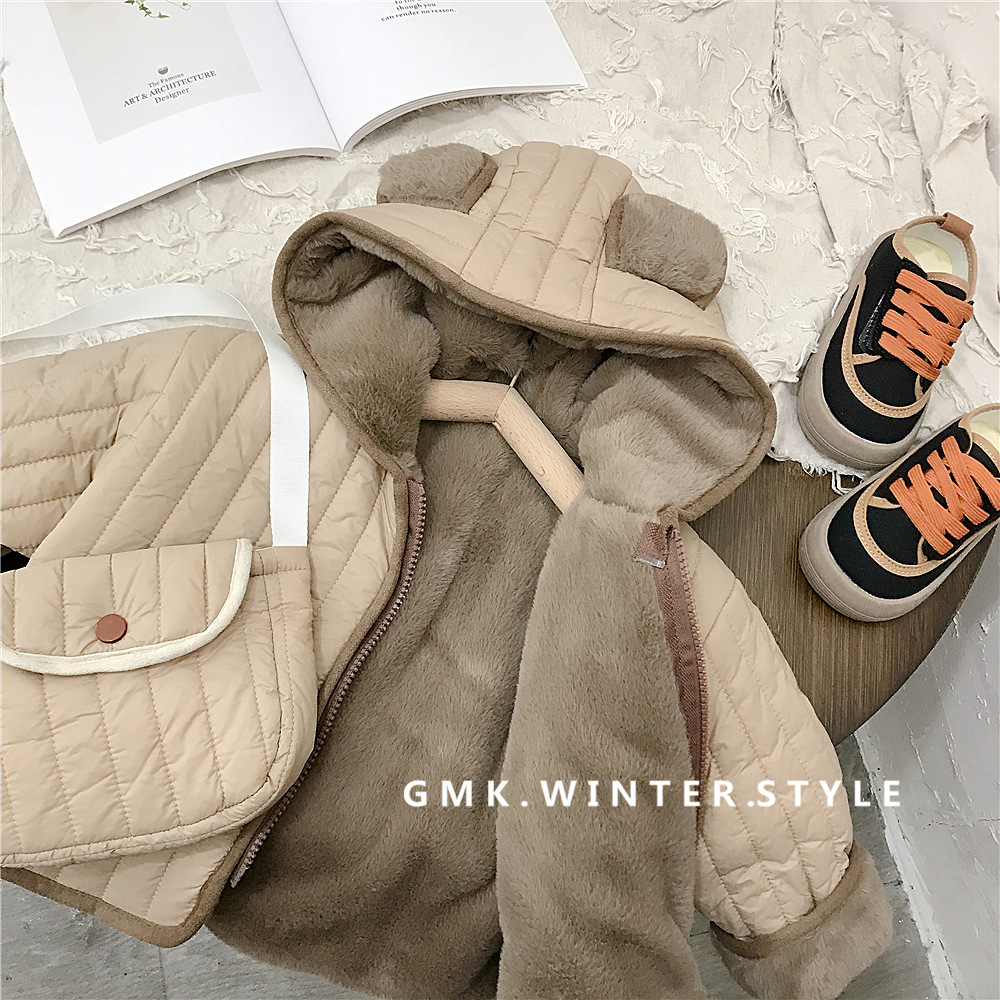 Boys'Cotton-padded Jackets And Velvet Jackets For Autumn And Winter Styles For Small And Medium-sized Children's Cotton-padded Jackets,Children's Winter Clothes,Baby's Thickened Cotton-padded Jackets,Foreign Trade