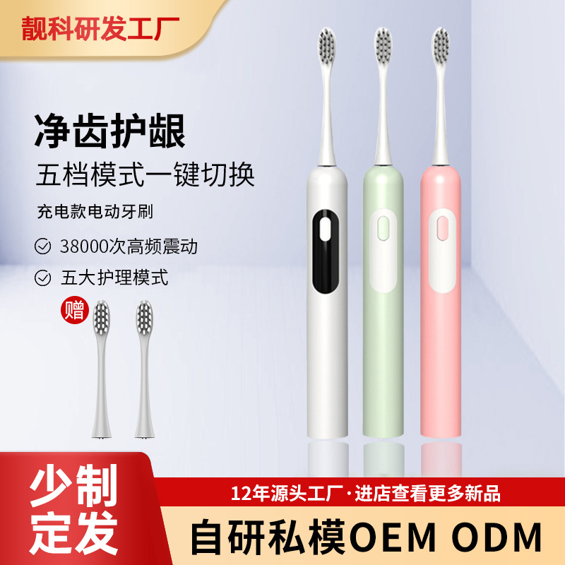 New Electric Toothbrush for Adults, Smart USB Charging, Sonic Automatic Tooth Cleaning and Care, Gift Item in Stock