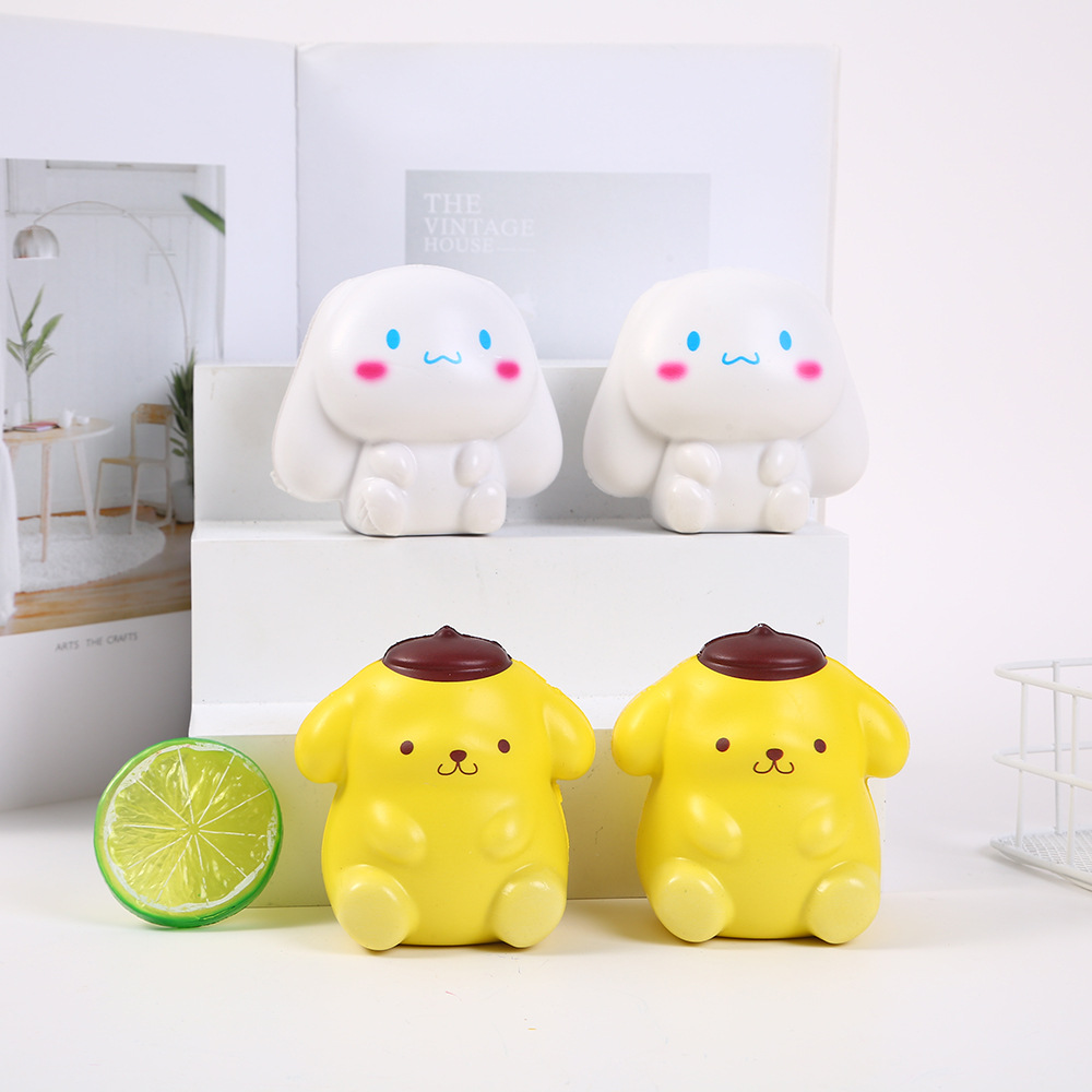 Muñecas de descompresión personalizadas PU muñecas de rebote lento pellizco Le muñeca descompresión Lomi adornos muñecas de perro de jade Gui muñeca hecha a mano