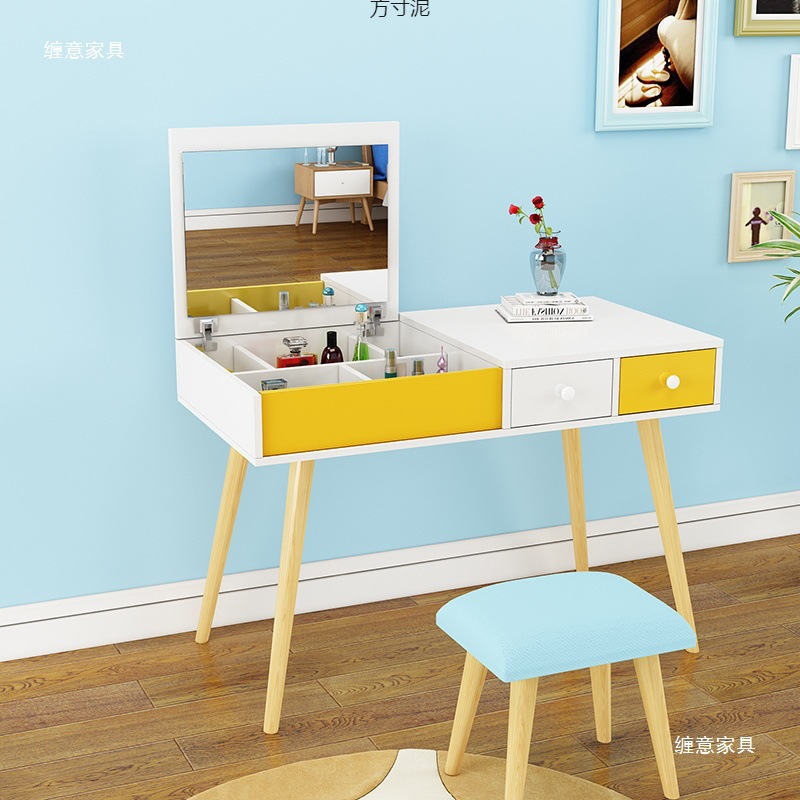 Flip Dresser Bedroom Single Dresser Makeup Table Economical Makeup Table European Style Dresser Foreign Trade Wholesale