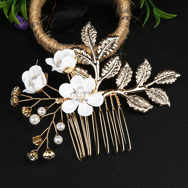 Small white hair comb