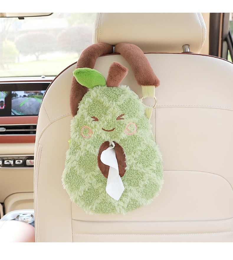 Car Seat Back Tissue Hanging Bag Car Interior Decoration Supplies Car Tissue Box Hanging Car Tissue Box Creative and Cute