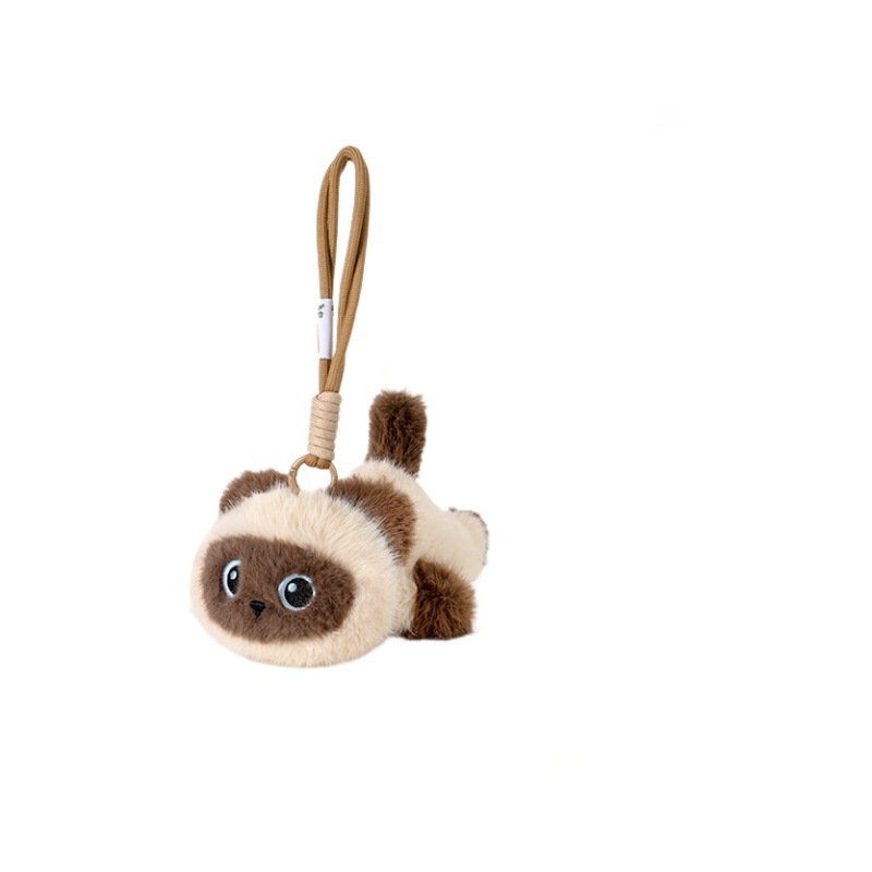 Duai 本物の猫ぬいぐるみペンダントシャム猫人形キーホルダーヒーリングバックパック装飾卸売|undefined