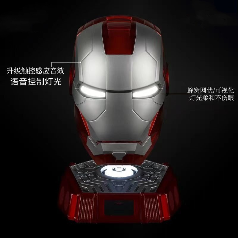クロスボーダーアイアンマンヘルメット mk5 ジャビスヘルメット発光手動開閉ウェアラブルおもちゃ大人の cos マスク|undefined