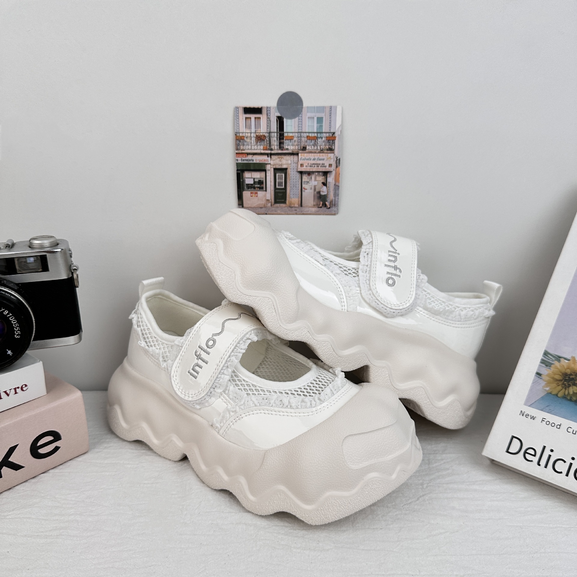 A9927 Velcro Mary Zheng grueso zapatos de suela para mujeres 2025 nuevo verano ins universal nicho zapatos de pan casuales