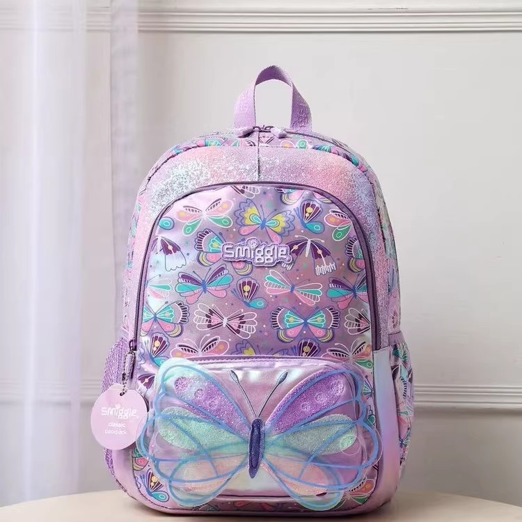 Mochila infantil australiana Smiggle caricatura multifuncional cremallera reductora de compresión mochila de la escuela primaria mochila bolsa ocio