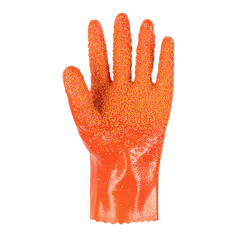 Dengsheng 807 guantes antideslizantes guantes de goma resistentes a los ácidos y los álcalis galvanoplastia peces matando guantes de inmersión de plástico de protección laboral