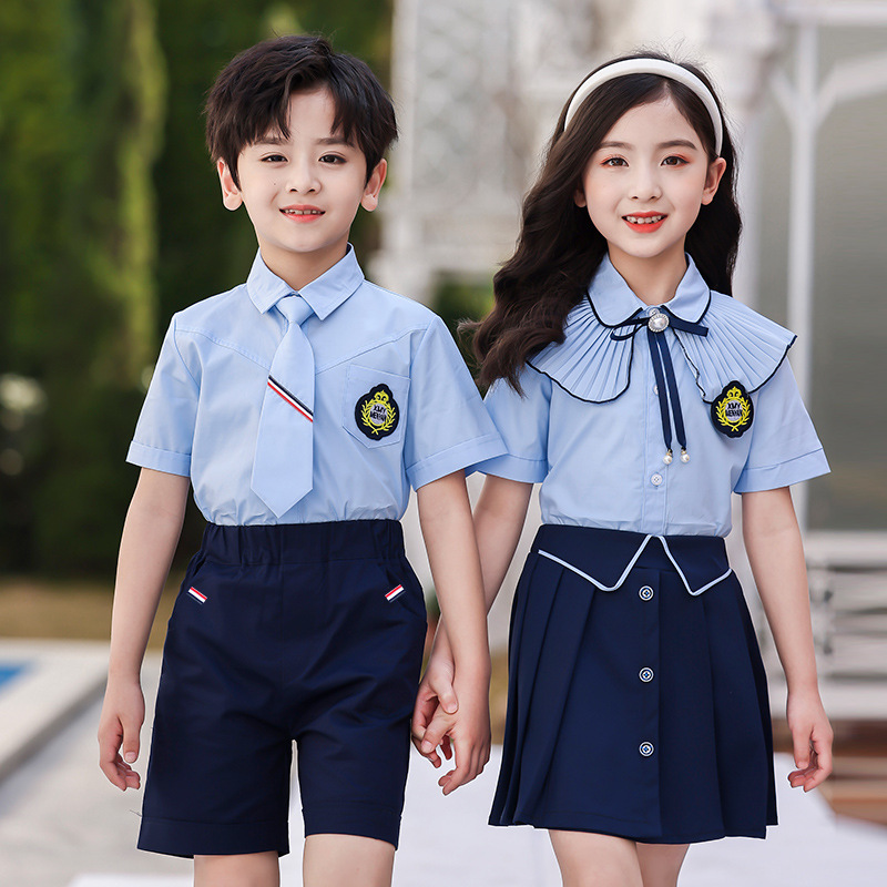 kindergarten Park service Summer wear British style children Athletic Wear Class clothes pupil summer school uniform suit College wind