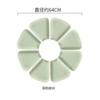 8 Fan Plates-Milk Green