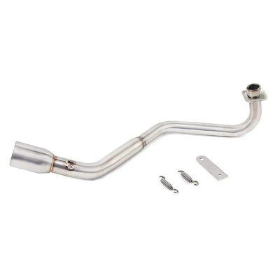 Motorcycle modified monkey exhaust pipe front section side row full section horizontal front section MSX125/125SF/M3 (Motorcycle exhaust pipe) - stainless-steel-front-section