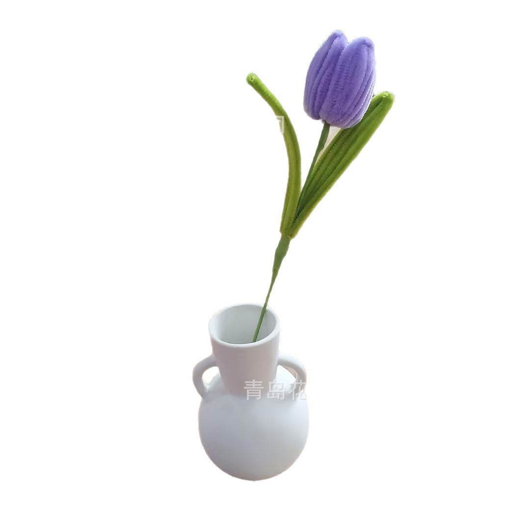 Flores de simulación de palo de torsión al por mayor dulces hechos a mano color flores de tulipanes flores falsas regalos de vacaciones decorativas para el hogar