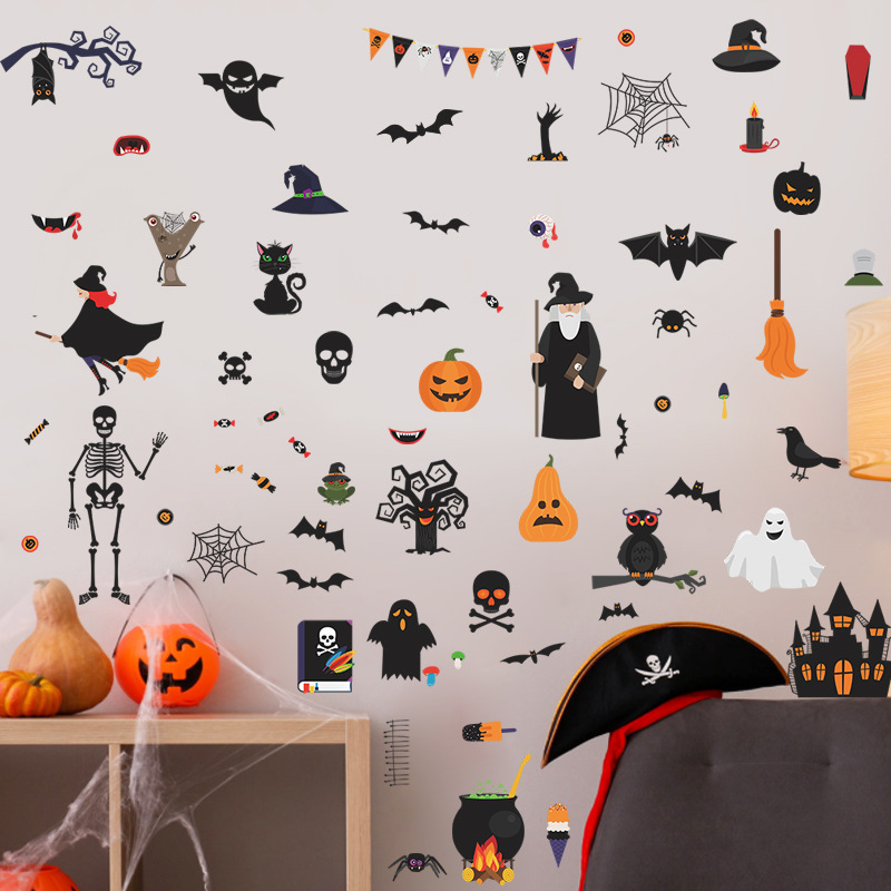 Wholesale Cartoon Cute Halloween Pattern Wall Stickers Nihaojewelry display picture 4