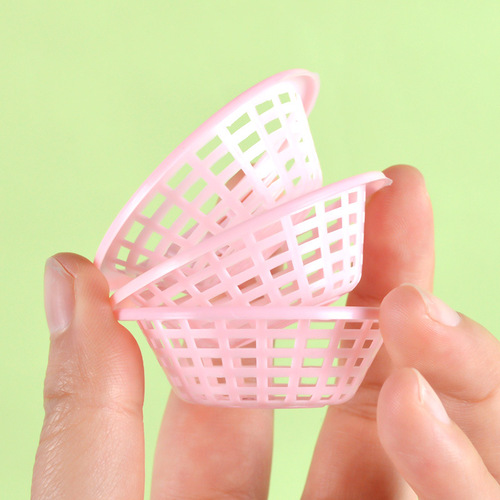 Mini miniature food play scene supermarket drain basket small basket diy play house simulation kitchen vegetable basket toy