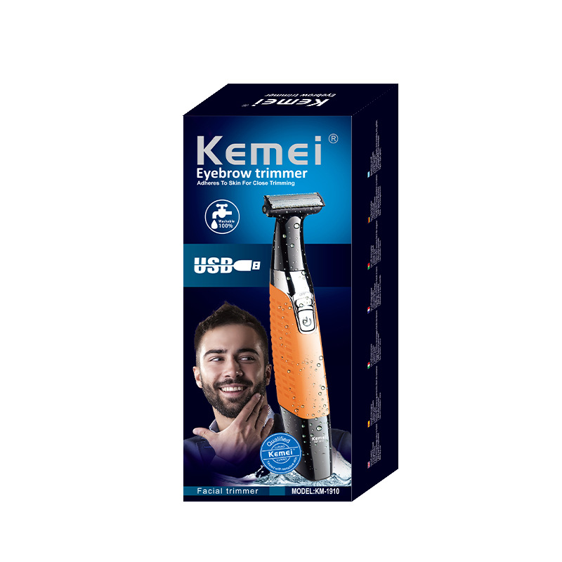 Afeitadora Eléctrica KEMEI para Hombre, Universal, Resistente al Agua, Carga USB, KM-1910 image 6