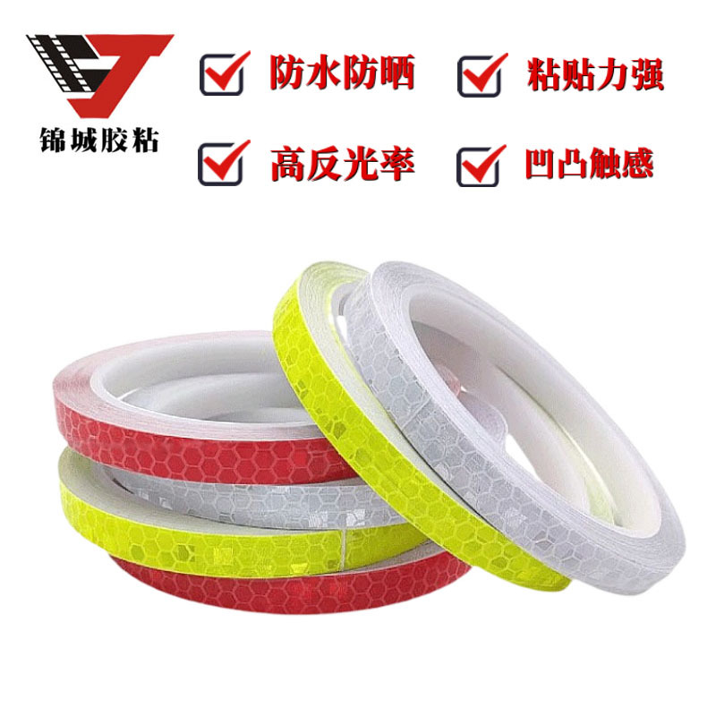 Señales de advertencia de cuadrícula de color cristal letras pegatinas reflectantes pegatinas de carrocería logotipo sitio de construcción alerta tráfico cinta de película reflectante anticolisión