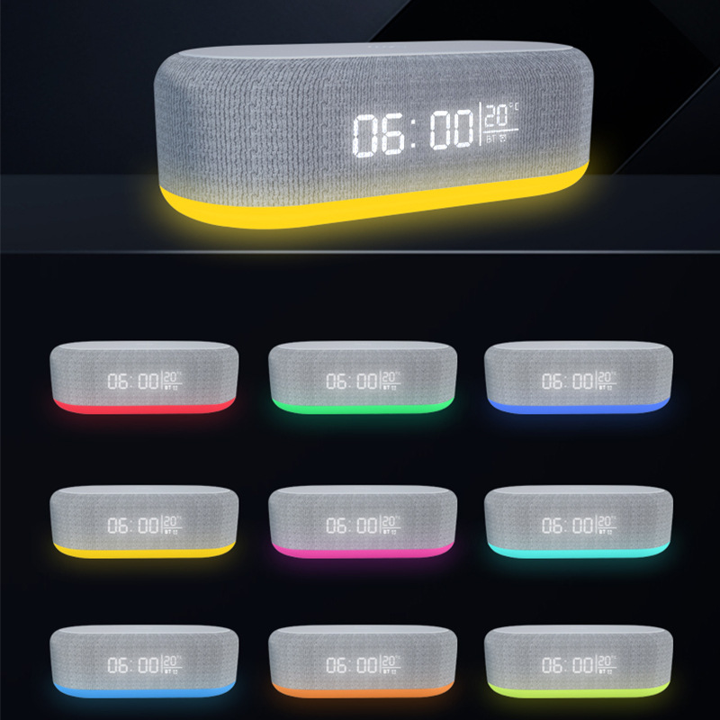 2024 nuevo colorido altavoz Bluetooth cargador inalámbrico reloj multifunción cargador inalámbrico regalo creativo cargador inalámbrico