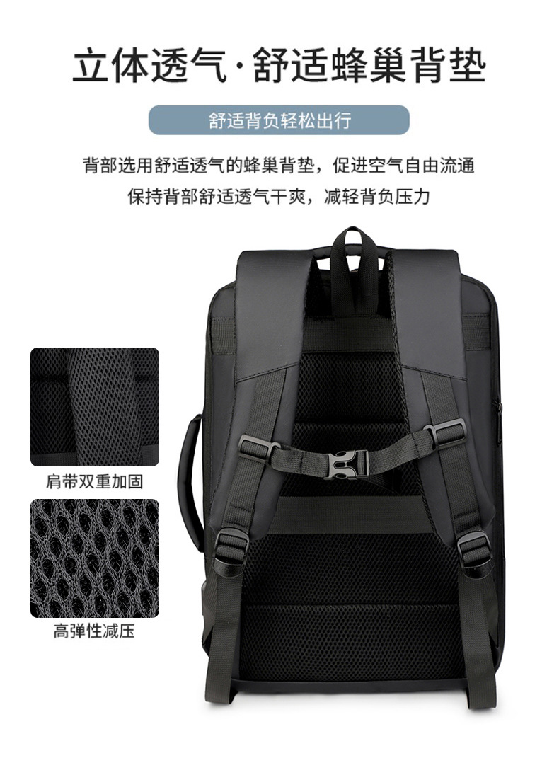 Men's backpack for business, leisure and commuting, multi-functional large-capacity computer backpack with USB leather film undefined