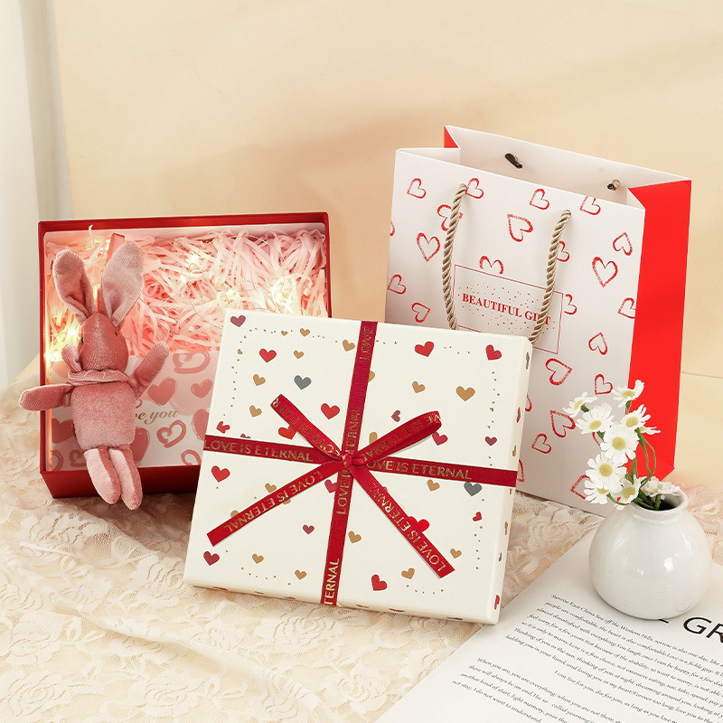 Explosiones de arco en stock caja de regalo para novia caja de regalo cuadrada caja de cumpleaños lápiz labial caja de embalaje de cosméticos al por mayor