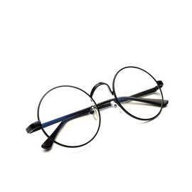 复古702圆形金属眼镜架镜框防蓝光平光护目眼镜男女通用可配度数