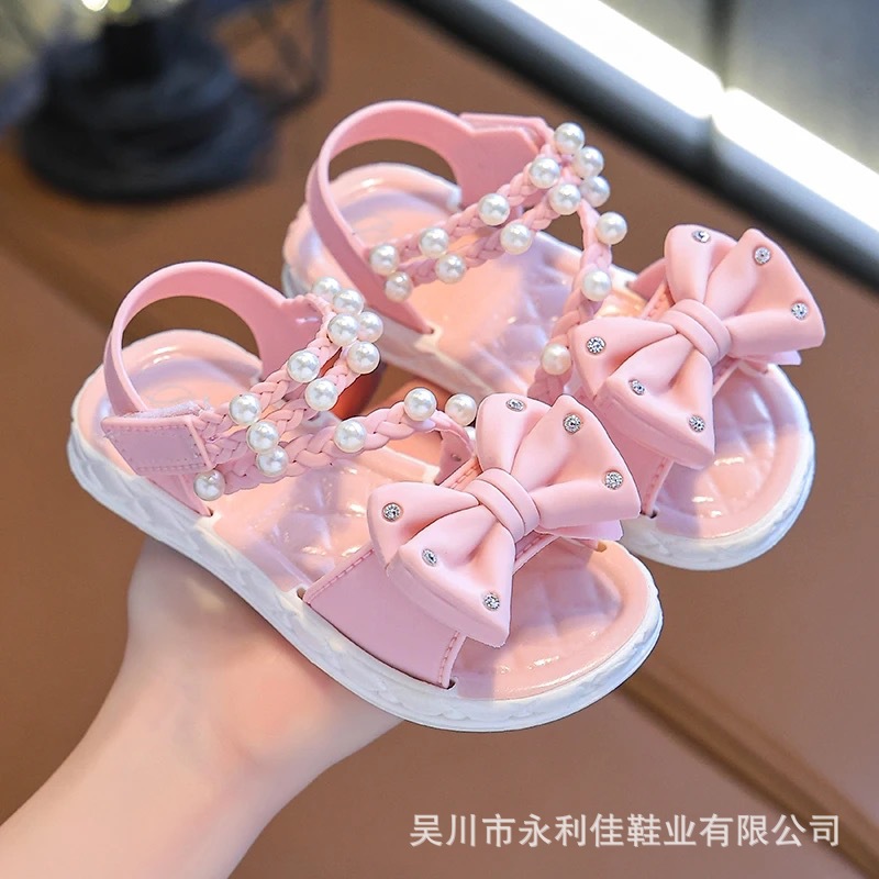 Sandalias de niñas nuevas fábricas de verano para exportación de comercio exterior comercio electrónico pequeñas y medianas niñas niñas niñas sandalias princesas