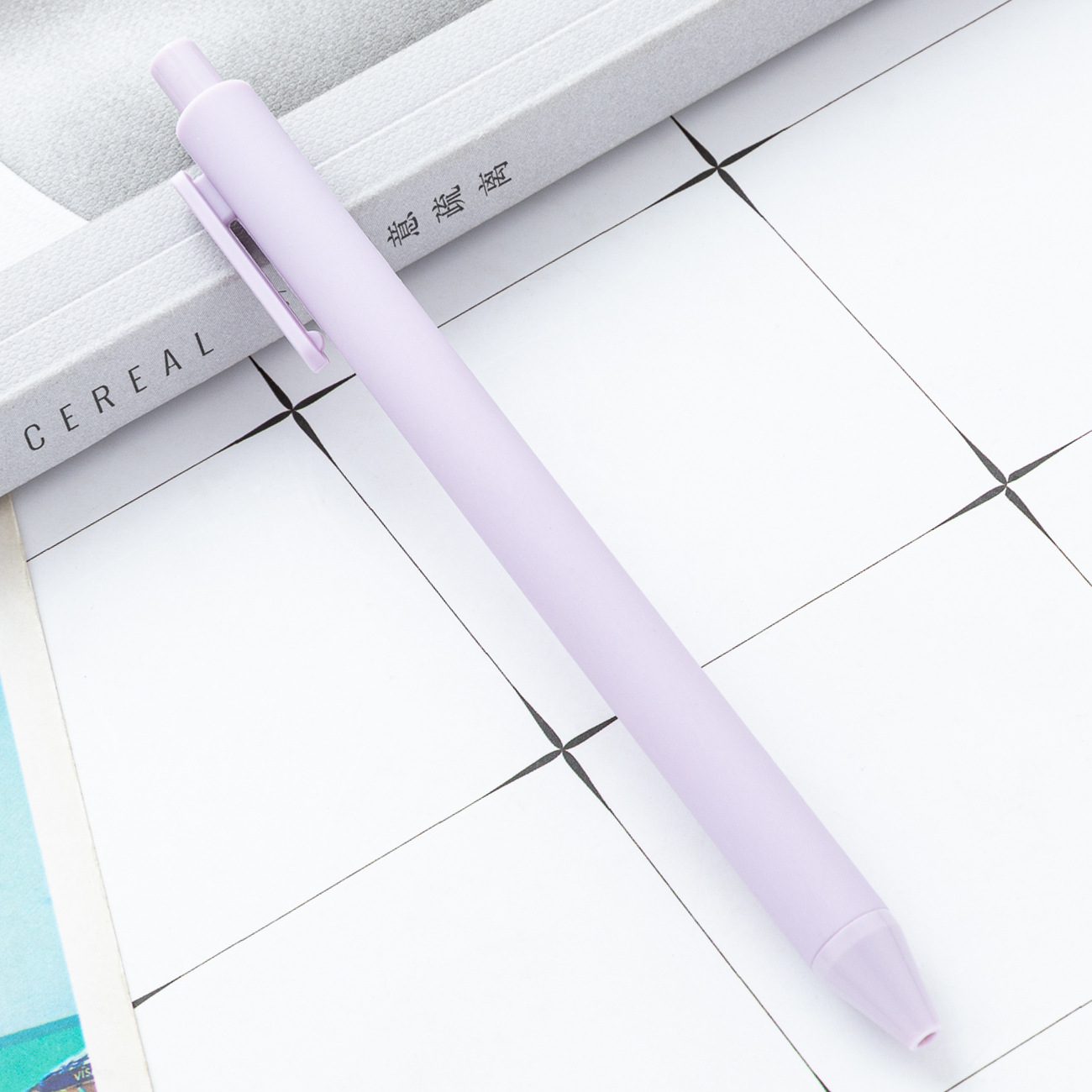 alto valor facial de color macarón bolígrafo de plástico de presión de papelería para estudiantes bolígrafo de imprimir logotipo bolígrafo de goma