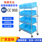 批发配货车自动发货台车电商仓库物流分拣车仓库配货车运货手推车