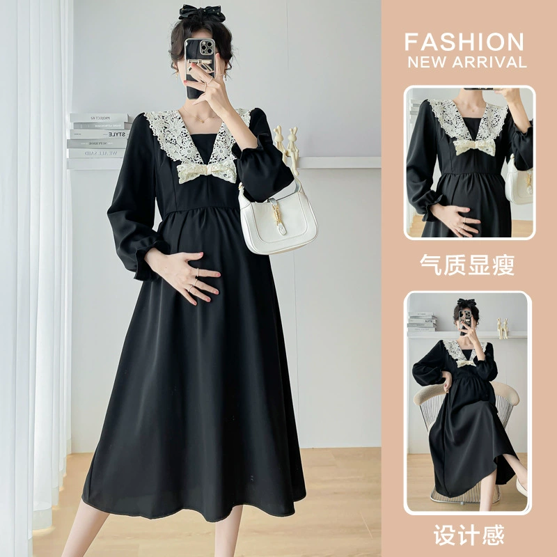 Осеннее платье для беременных, юбка, oversize