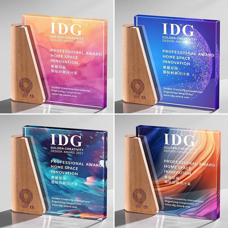 Nuevos adornos de alta gama hechos a medida, premios y medallas deportivos de madera maciza para empleados destacados, artesanías