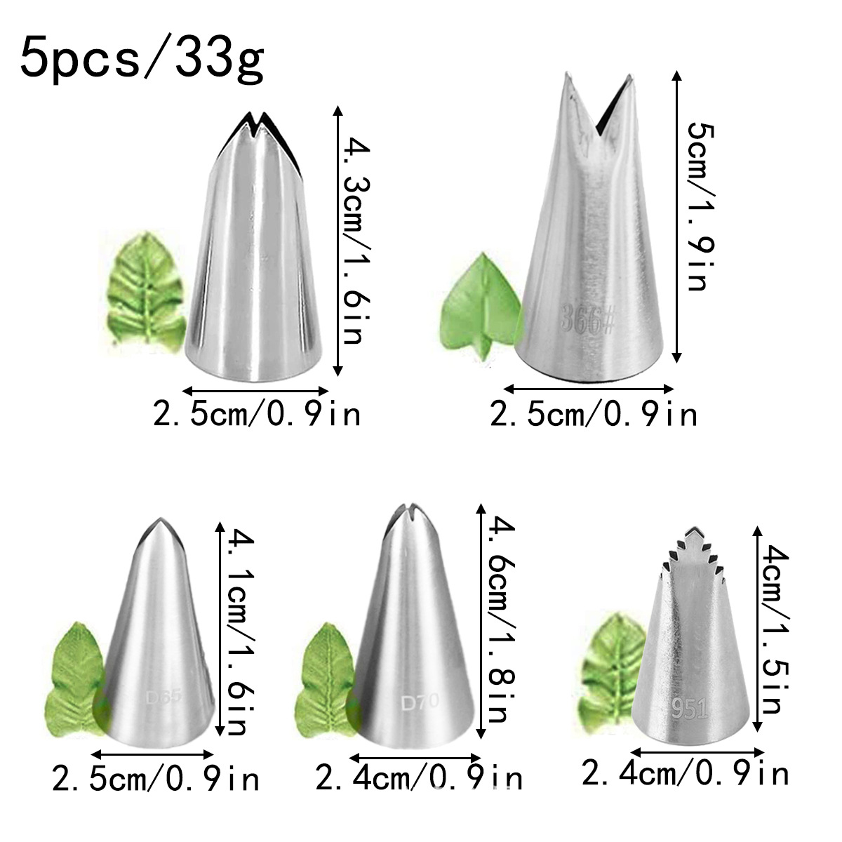 Juego de boca decorada de acero inoxidable 6 dientes 8 dientes 10 dientes 18 dientes boca de flor grande y mediana boca de flor superior de nieve boca de flor de crema
