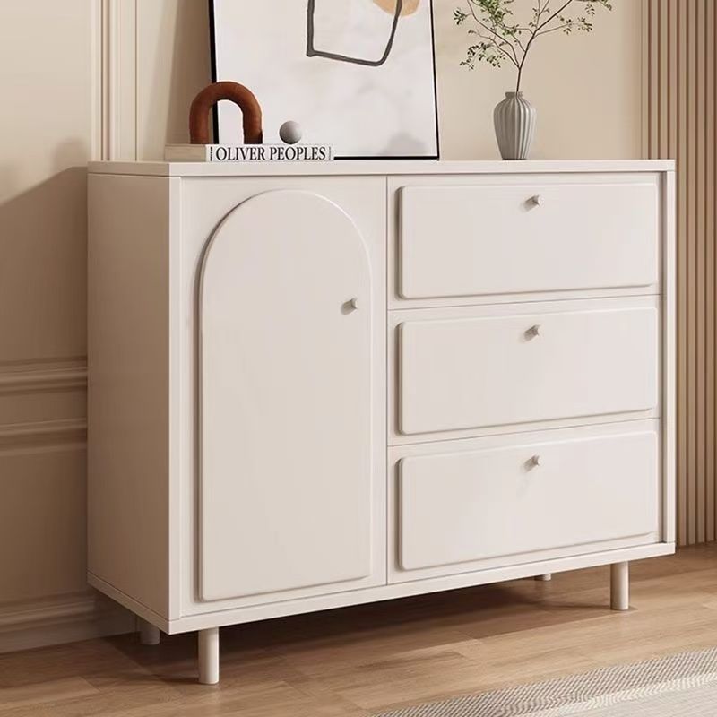 Cream Style Modern Minimalist Sideboard Bedroom Cupboard Kitchen Cabinet Living Room Storage Cabinet Wall-Mounted Tea Cabinet