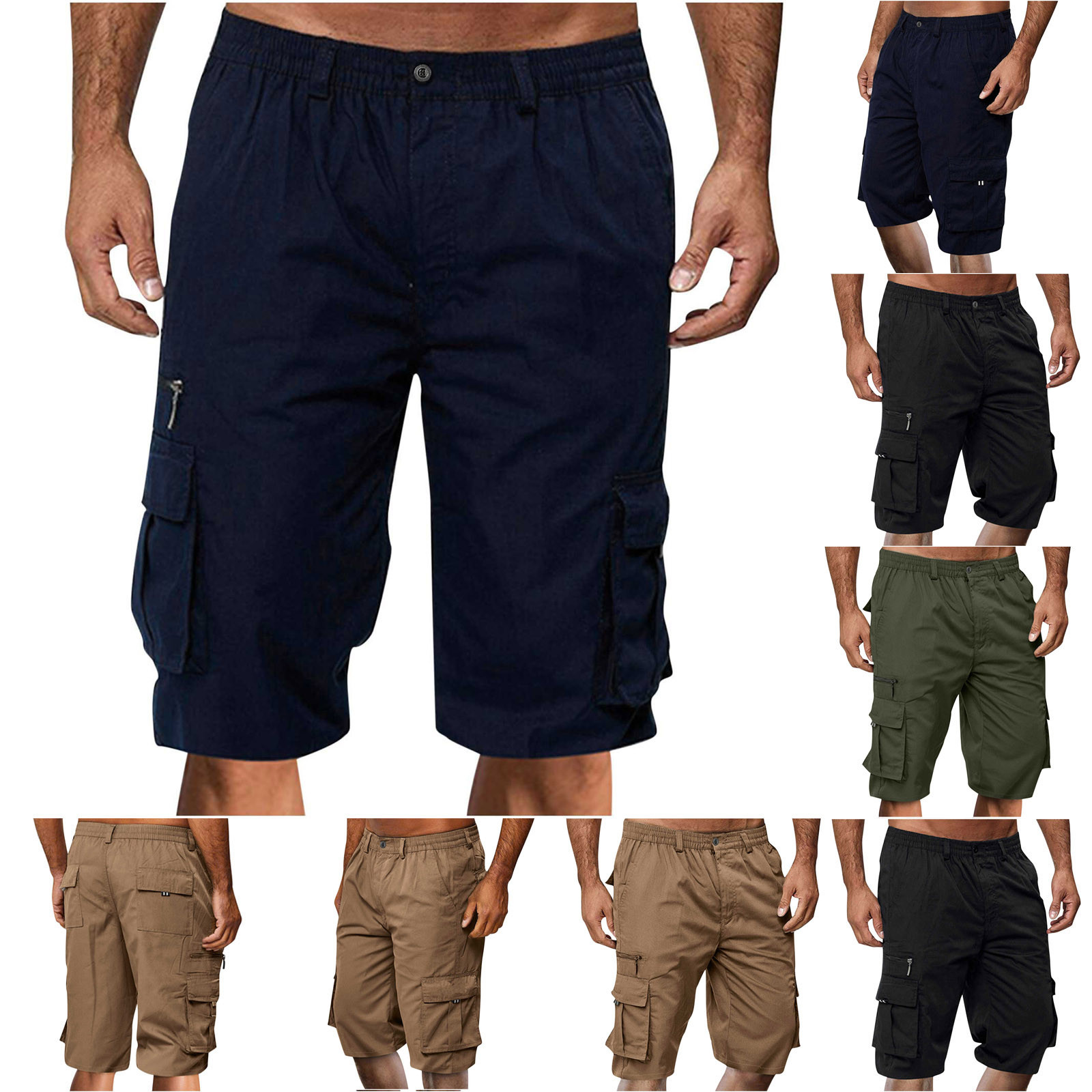 2024 Men's Casual Multi-Pocket Workwear Shorts Men's Loose Outdoor Casual Pants