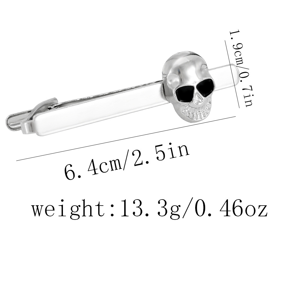 trend skull alloy tie clip creative high end suit shirt versatile accessories manufacturers new products in stock_voghion.com