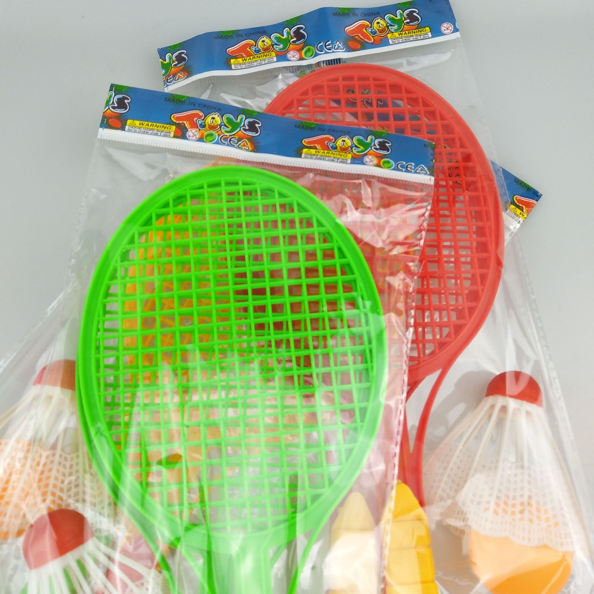 Set deportivo infantil económico, raquetas y pelotas, juguetes al por mayor