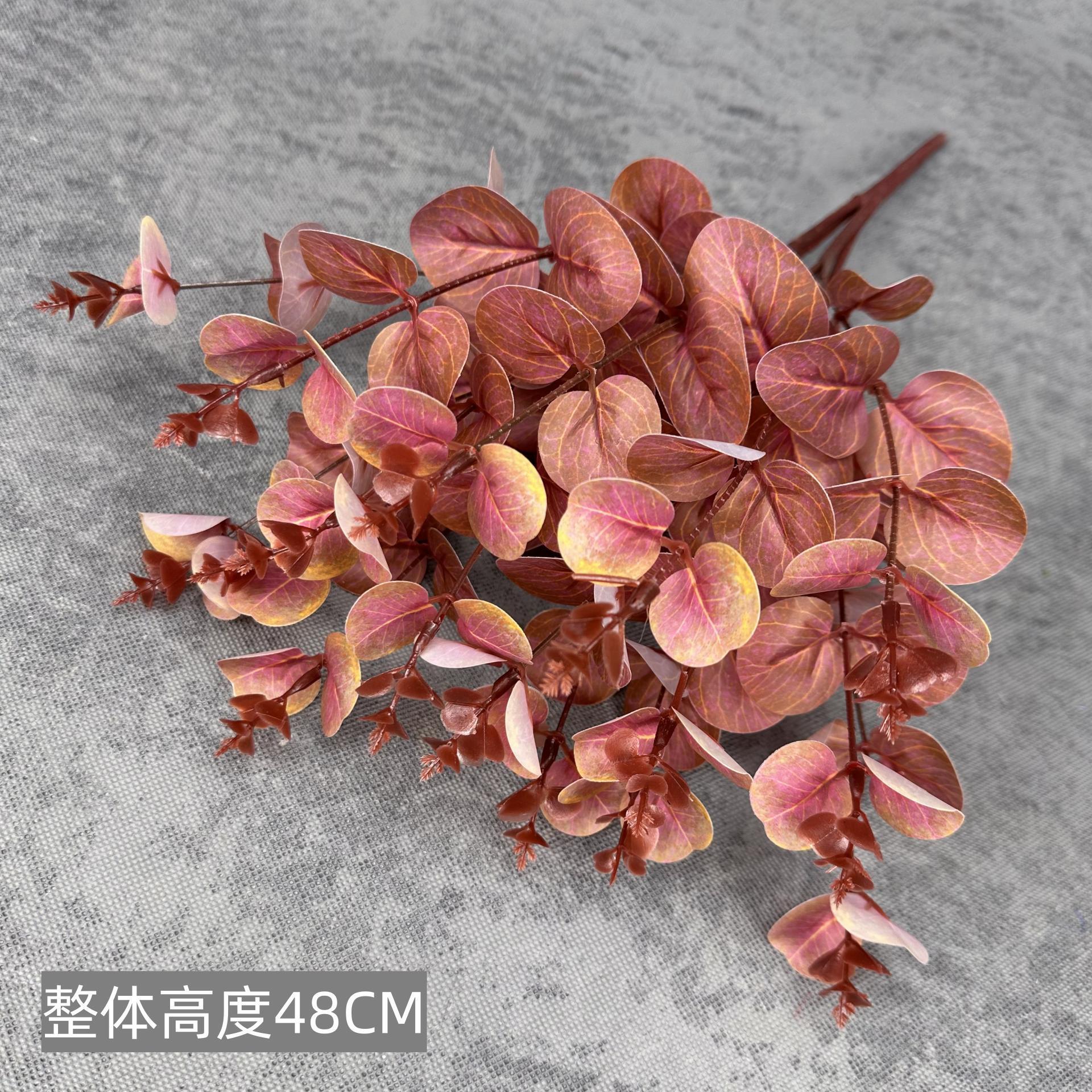 Simulación de plantas verdes impresión 3D color eucalyptus hogar props de disparo de boda dinero transfronterizo hoja de flores falsas al por mayor