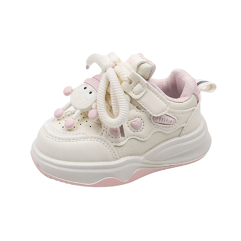 Baskets de sport décontractées pour fille et garçon blanches_voghion.com