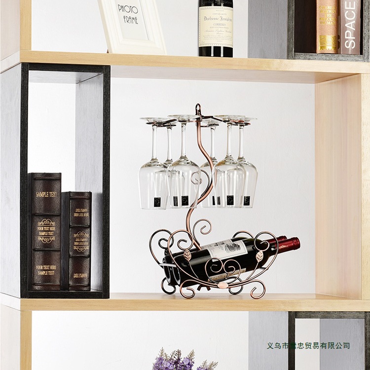 Household Red Wine Glass Rack Wine Cabinet Red Wine Rack Ornaments Wine Decoration Upside down Wine Bottle Rack Light Luxury Wine Rack