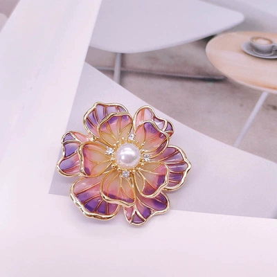 Style Enamel Flower Brooch, Yaxa sancaqları