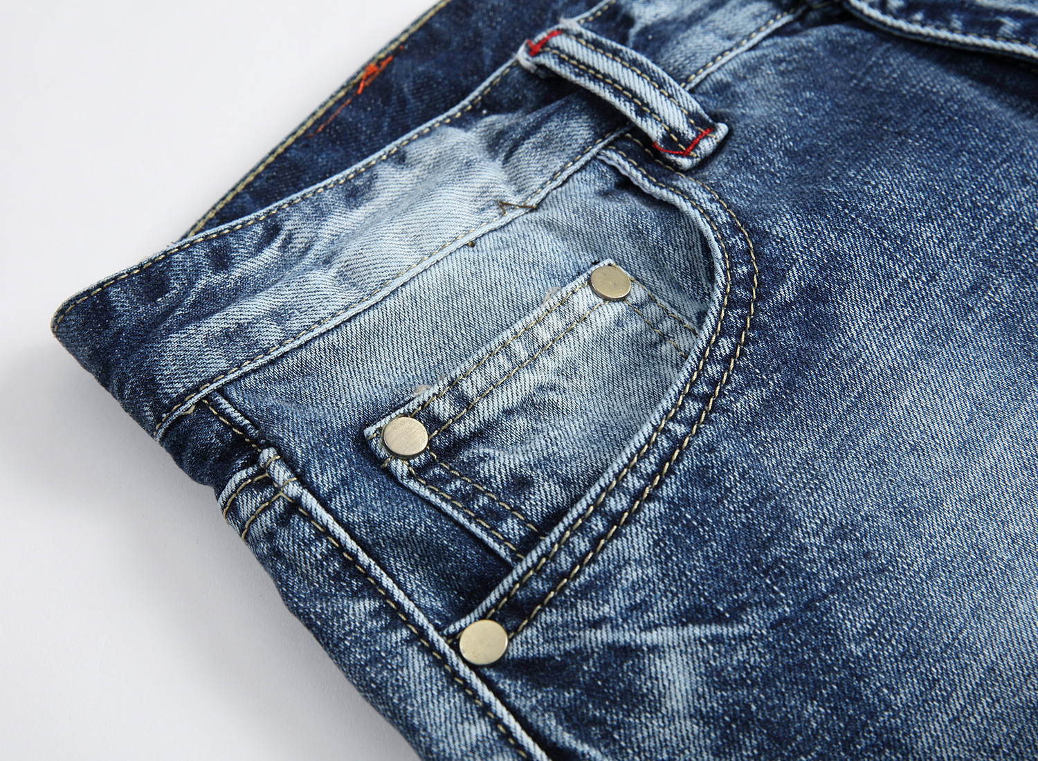 boy Cross-Border Exclusive Foreign Trade Ripped European And American Fashion Slim Fit Trendy Straight Men's Jeans_viptrois.com
