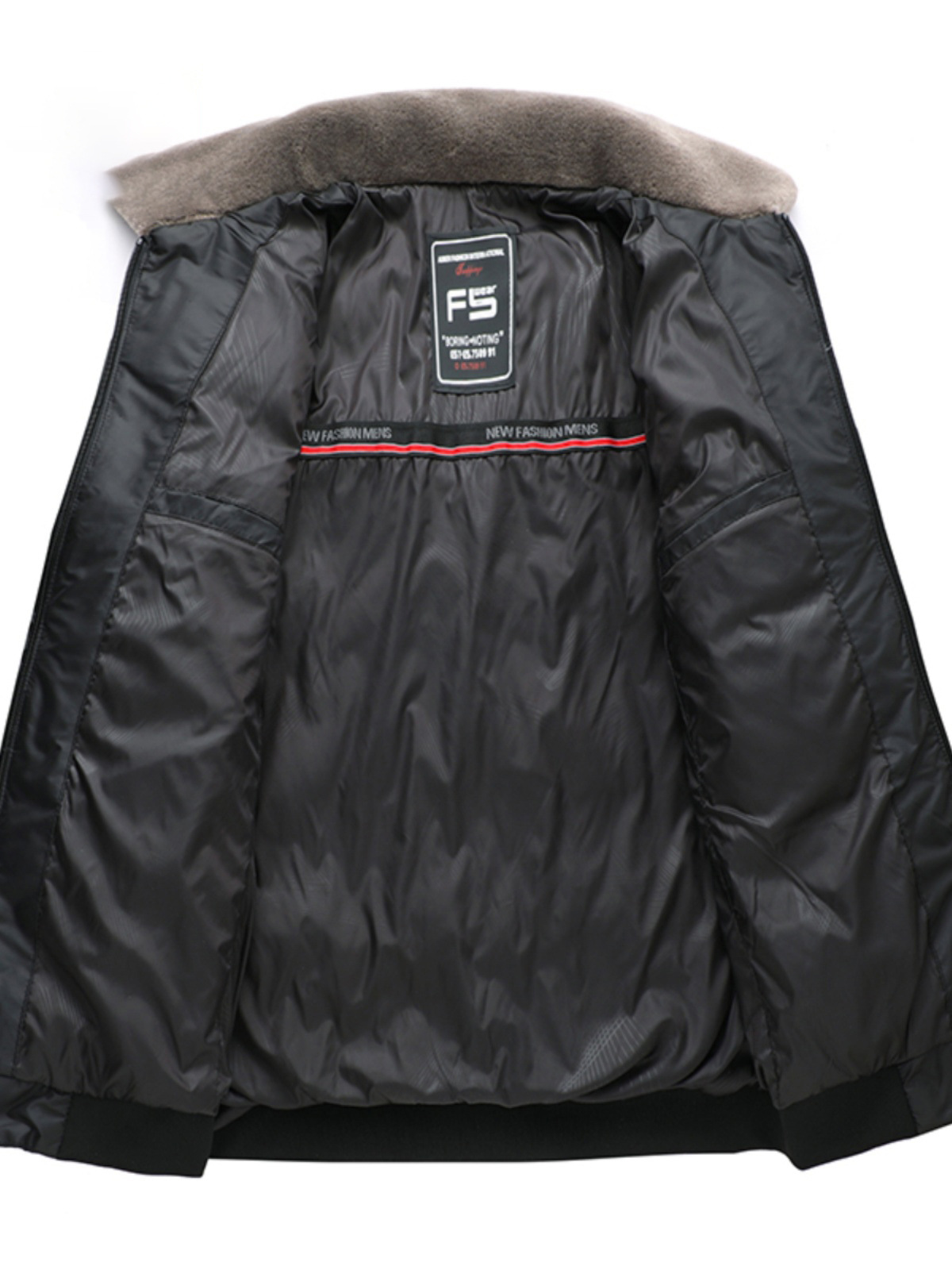 Nuevo padre de mediana edad abrigo de invierno 2024 nuevo algodón de invierno hombre corto cuello de lana universal abrigo de algodón cálido