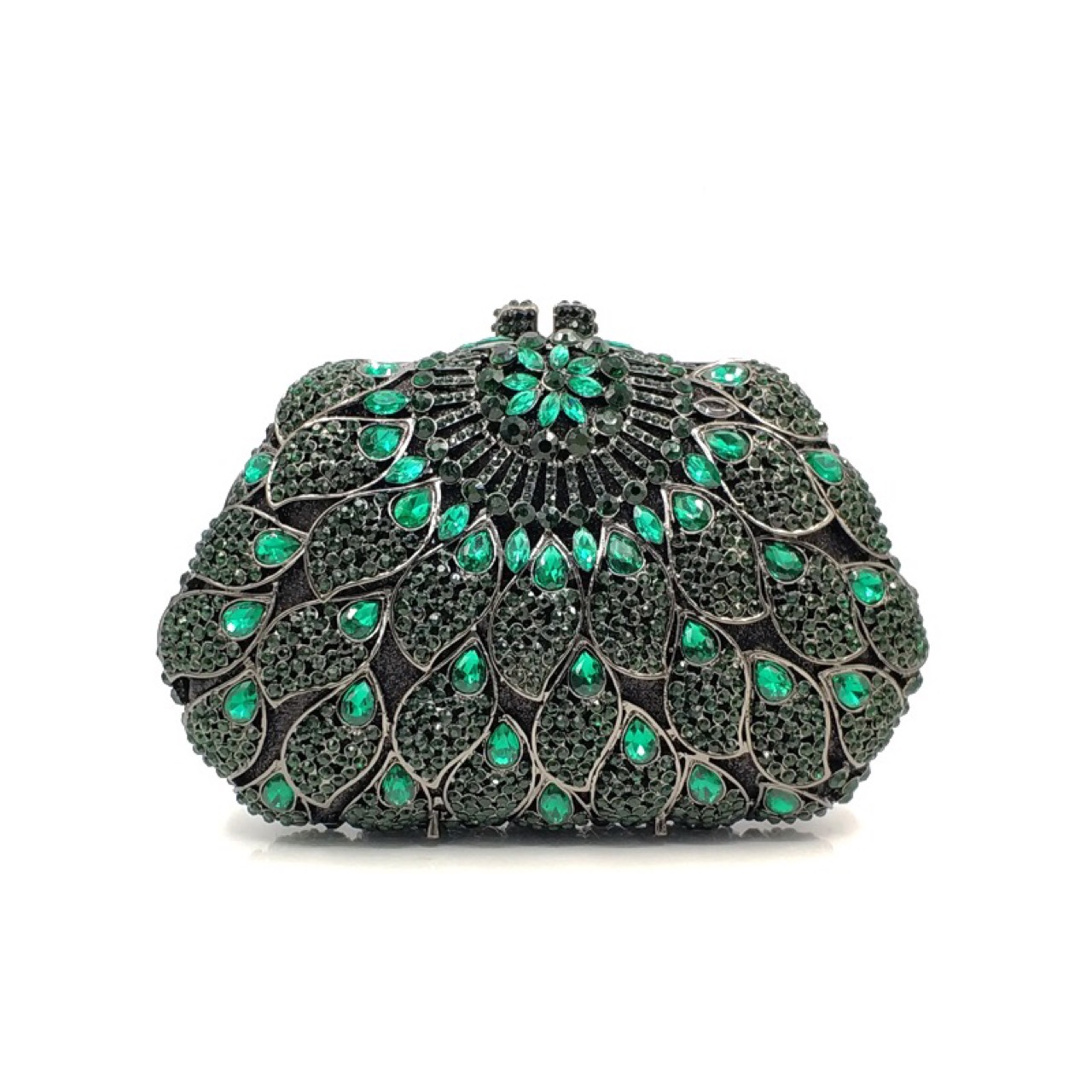 * Bolsa de cena de diamantes transfronterizos de estilo europeo y americano de flores de diamantes huecos bolsas de gemas bolsas de diamantes de mano bolsas de vestir bolsas de mujer