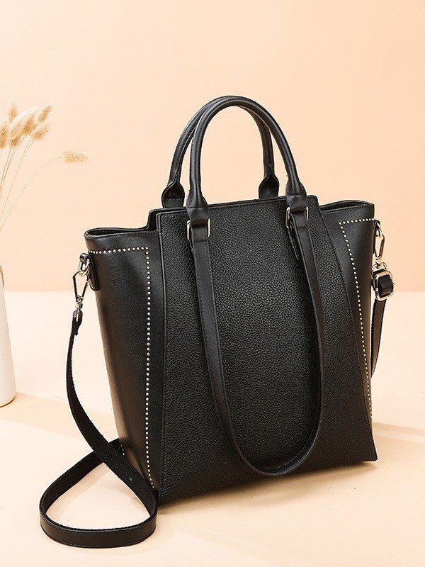 Cross-Border Handbag, High-Quality Large-Capacity Tote Bag, New Simple Women's Handbag, High-End Commuter Bucket Bag