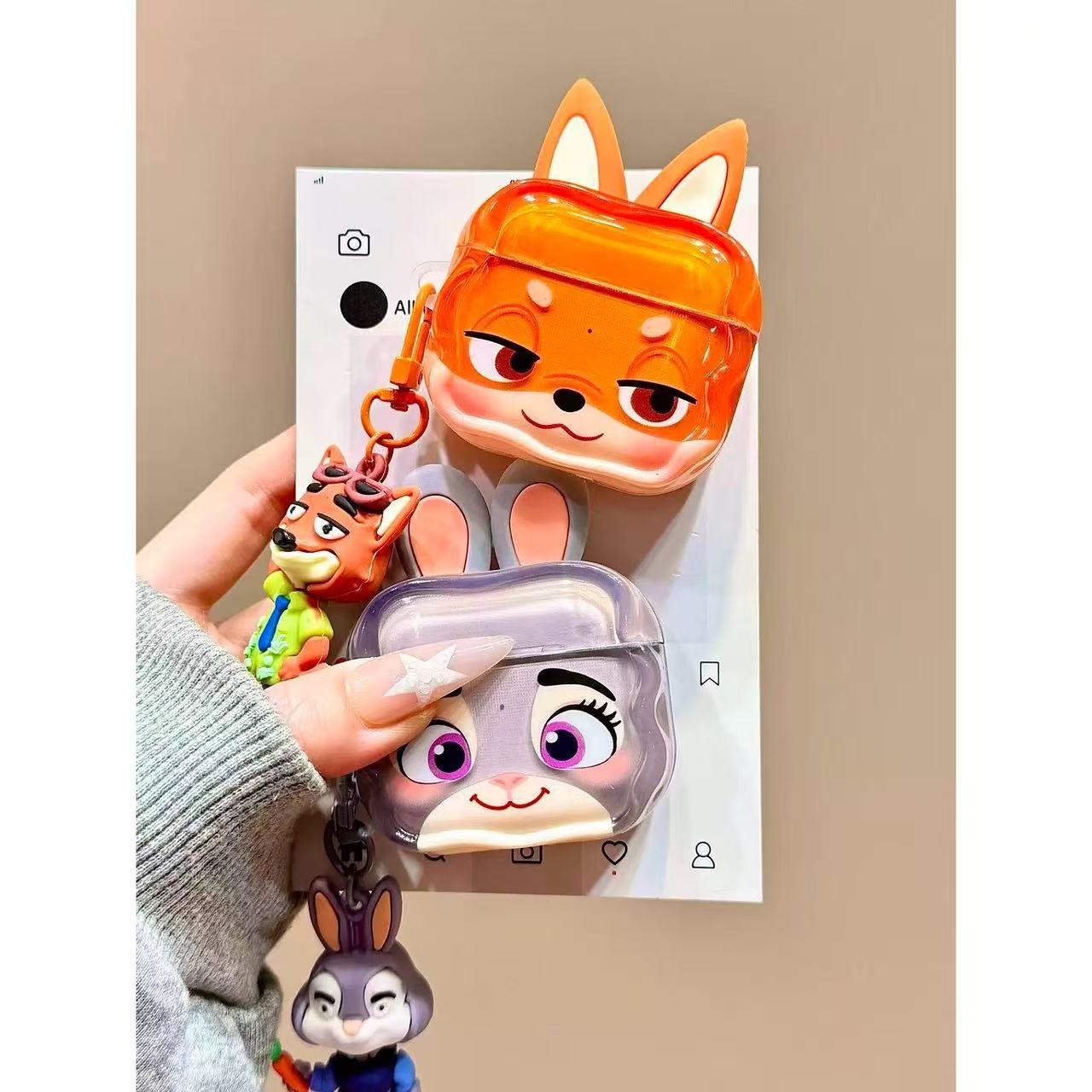 Estereoscópico auriculares Judith Colgante para AirPods 1 / 2 generación Apple inalámbrico Bluetooth auriculares cubierta34 image 1