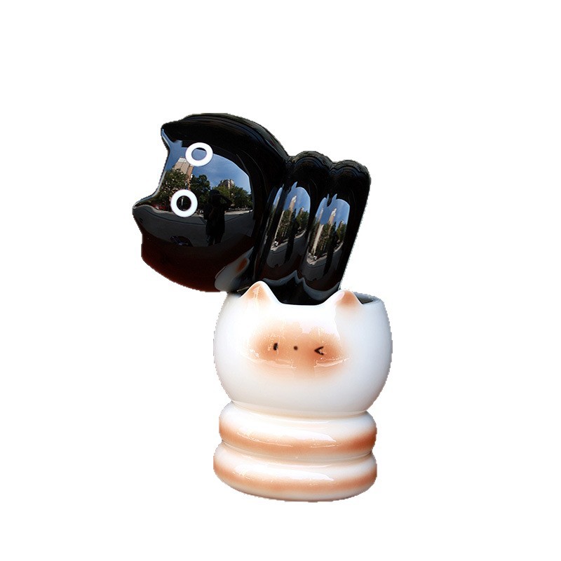 SHANN cerámica cerámica cubierta taza conjunto de baño casero cepillo de dientes caja de almacenamiento de pasta de dientes pareja taza de niños