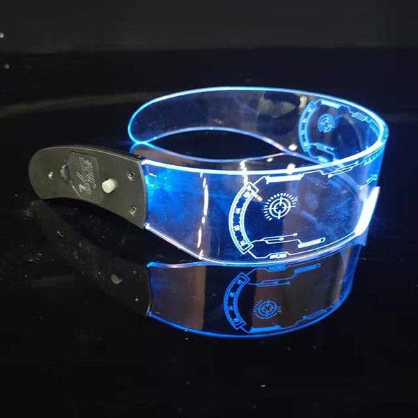 Gafas con tecnología emisora de luz LED de Amazon, gafas coloridas para festivales de música, gafas de ciencia ficción para bar disco