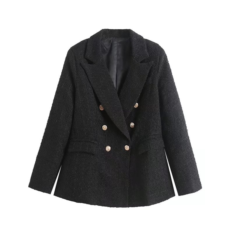 Blazer Mujer Blazers Manga Larga Bolsillo Estilo Simple A Cuadros Color Liso display picture 2