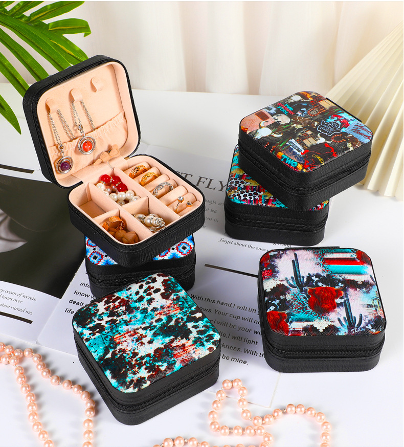 Fashion Leopard PVC Jewelry Boxes 1 Piece