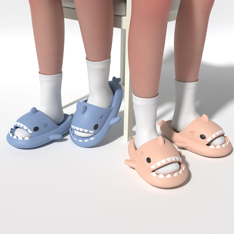 New Generation Shark Slippers Summer Adult Couple Sandals Home Funny Non-slip Cartoon Slippers Men's Outer Wear