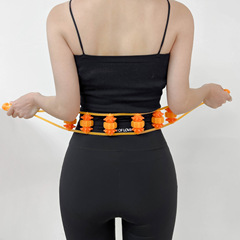 Pull back strip massager for shoulder, cervical spine and back to dredge meridians, open shoulders and back, manual roller, massage artifact without asking for help